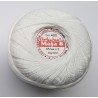 Pearl crochet cotton yarn "MAJA 8"/color 400-white/1pc.