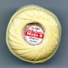 Pearl crochet cotton yarn "MAJA 8"/color 331-cream/1pc.