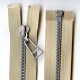 Plastic Zipper open-end P6 60 cm color T-39 - beige/silver/1 pc.