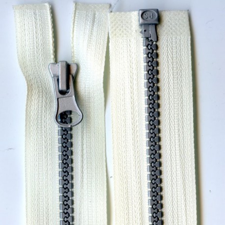 Plastic Zipper open-end P6 45 cm color T-36 - ecru/1 pc.