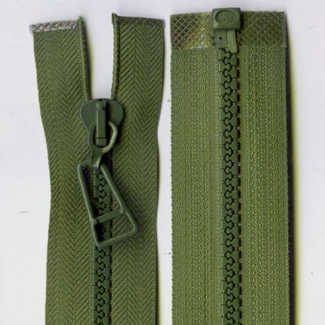 Plastic Zipper open-end P6 50 cm color T-57 - green moss/1 pc.