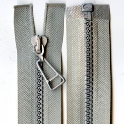 Plastic Zipper open-end P6 50 mm color T-23 - light gray/1 pc.