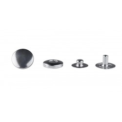 Snap Fasteners "ALFA 12.5", stainless, nickel free, silver/50 pcs.