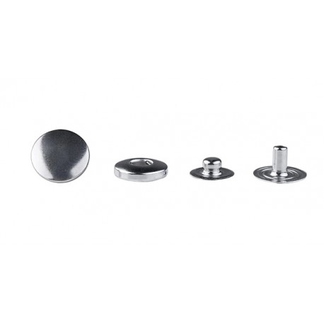 Snap Fasteners "ALFA 12.5", stainless, nickel free, silver/50 pcs.