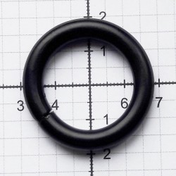 Metal O-ring of steel wire 25/6mm black matt/1pc.