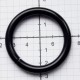 Metal O-ring of steel wire 38/6mm black matt/1pc.