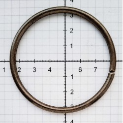 Žiedas iš plieninės vielos 60/4.0 mm žalvaris/1 vnt.