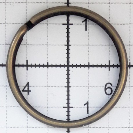 Metal split Ring 25 mm old brass/1 pc.