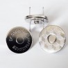 Užsegimas magnetinis 18 mm plonas, nikelis/1 vnt.