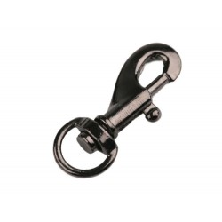 Metal Swivel Snap Hook /Carabiner, 9 mm, black nickel/1 pc.