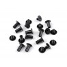 Binding Screw Posts art.840269, 10x12 mm, black /10 pcs.