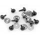 Purse Feet Studs / Metal Nail heads Ø10 mm, black nickel/1 pc.