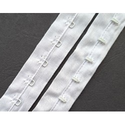 One Eye Hook and Eye Cotton Tape width 25 mm white/1m