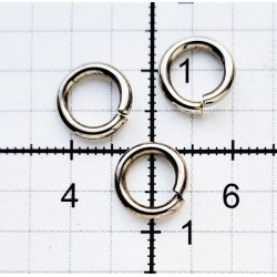 Žiedas iš plieninės vielos 6/1.6mm nikelis/25 vnt.