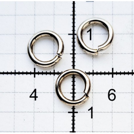 Metal O-ring of steel wire 6/1.6 mm nickel /25 pcs.