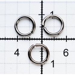 Žiedas iš plieninės vielos 6/1.6mm juodas nikelis/25 vnt.