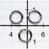 Žiedas iš plieninės vielos 6/1.6mm juodas nikelis/25 vnt.
