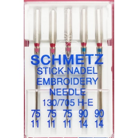 Embroidery Nedles Set 130/705H-ET 3x75/11+2x90/14.