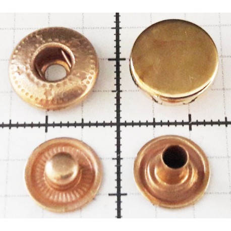 Snap Fastener ALFA "MONETA" 12.5/12.5mm gold, nickel free/20pcs.