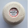 Cotton crocheting yarn "Muza 20", 830m, color 0000-ecru/100g