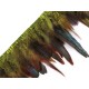 Trimming Braid - Rooster Feathers, 15-19 cm, green/1m