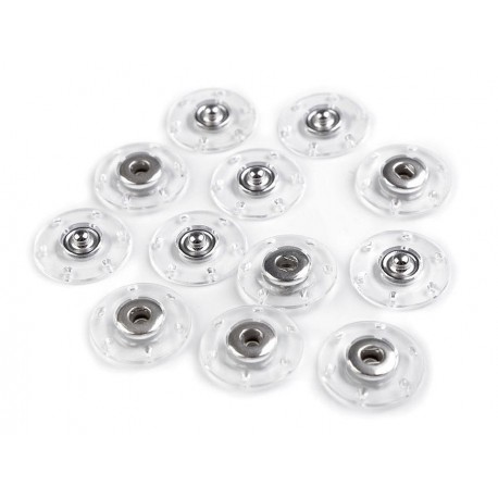 Sew on Plastic Press Snap Fasteners Ø 25 mm, transparent, rustproof/1 pc.