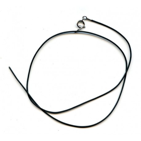 11012 Virvutė gumuota su užsegimu/1.5mm/45cm