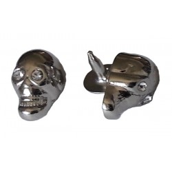 Dekorative Rivet-skull 15x9x8mm/nickel/1pc.