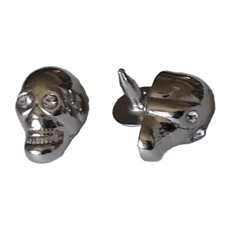 Kniedė dekoratyvinė-kaukolė 15x9x8mm/nikelis/1vnt.