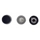Moulded Rivet with flat Cap 9 mm/graphite/20 pcs.