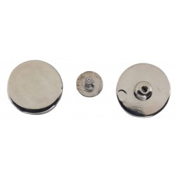 Kniedė lieta plokščia kepurėle 17 mm/nikelis/20 vnt.