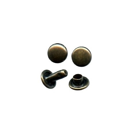 Kniedės dvipusės Nr.2LUX/6mm/žalvaris/100 vnt.