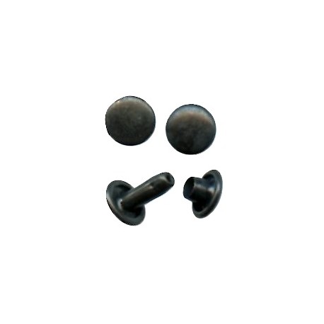 Double Rivets No.2LUX/6mm/black/100 pcs.