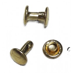 Kniedės dvipusės Nr.2LUX/6mm/geltonos/100 vnt.