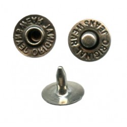 Kniedės džinsams 9 mm išgaubtos juodas nikelis/50 vnt.