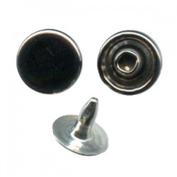 Jeans Rivets 9 mm flat Cap/black nickel/50 pcs..