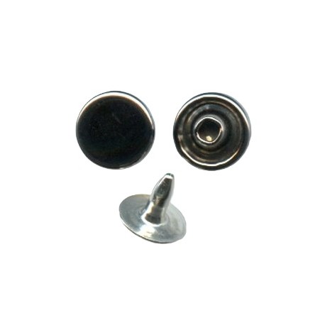 Kniedės džinsams 9mm plokščios lygios juodas nikelis/50 vnt.