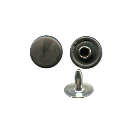 Jeans Rivets 9 mm flat Cap black/50 pcs.