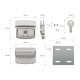 Tuck lock clasp art.287/43mm black nickel/1pc.