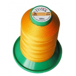 Polyester upholstery thread "Tytan 20 WR/600m" color 2510  - yellow/1pc.