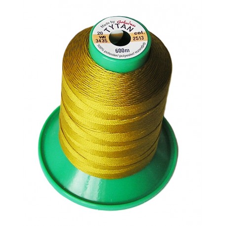 Siūlai odai "Tytan 20 WR/600" spalva 2513 - žalio aukso/1vnt.