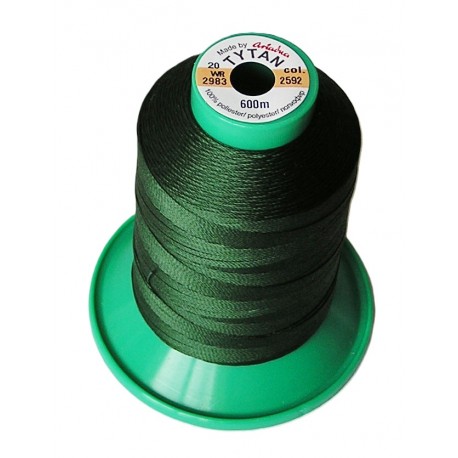 Siūlai odai "Tytan 20 WR/600" spalva 2592 - tamsi žalia/1vnt.