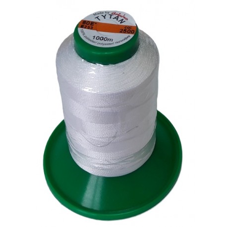 Polyester upholstery thread "Tytan 60/1000" white/1pc.