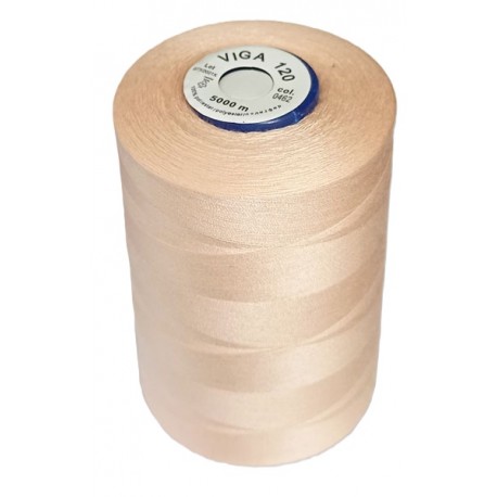 Universal Polyester Sewing Thread VIGA 120 5000 m color 0462 - light peach