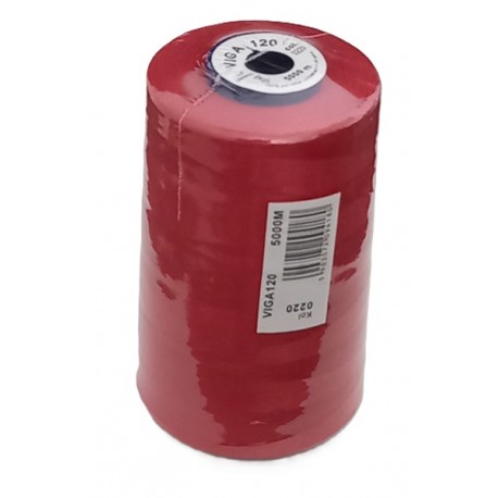 Universal Polyester Sewing Thread VIGA 120 5000 m color 0220 - red