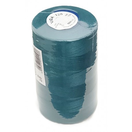 Universal Polyester Sewing Thread VIGA 120 5000 m color 1018 - dark turquoise