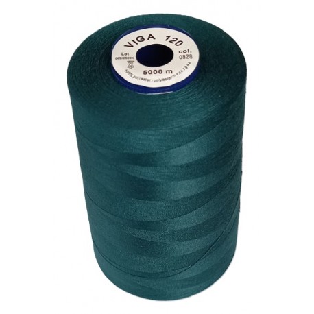 Universal Polyester Sewing Thread VIGA 120 5000 m color 0828 - dark green