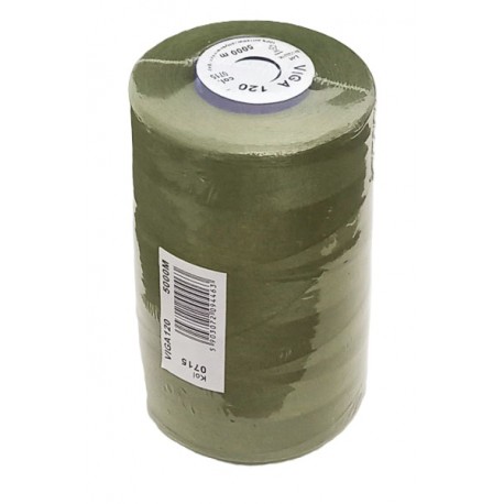 Universal Polyester Sewing Thread VIGA 120 5000 m color 0715 - khaki
