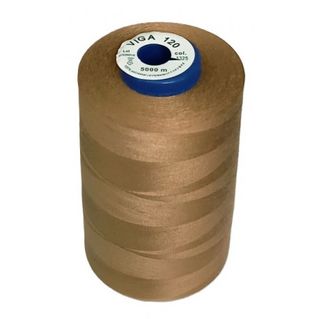Universal Polyester Sewing Thread VIGA 120 5000 m color 1325 - light brown