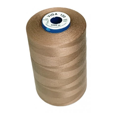Universal Polyester Sewing Thread VIGA 120 5000 m color 1327 - brown